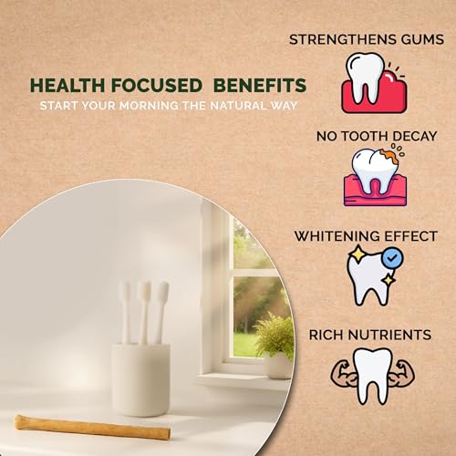 Rawaha Natural Miswak Sticks 2-Pack Vacuum Sealed Chewing Toothbrush
