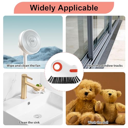 2 Pcs 2 in 1 Window Track Cleaner Brush Set - Ergonomic Design