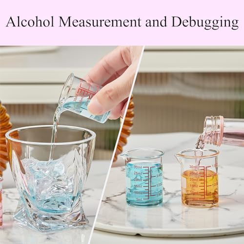 30ml Borosilicate Glass Measuring Cup - V-Spout Beaker (Pack of 2)