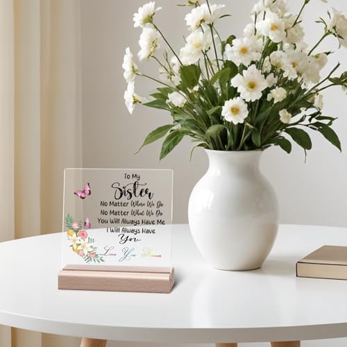 Acrylic Desk Sign for Sister - Meaningful Gift for Any Occasion