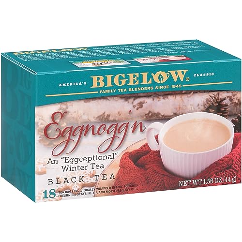 Bigelow Eggnogg'n Holiday Black & Green Tea, 108 Tea Bags (Pack of 6)