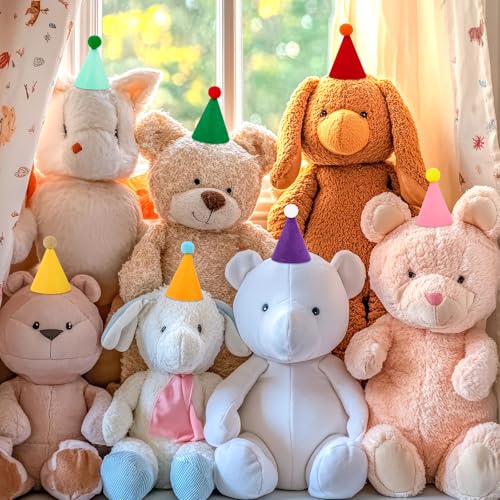10 Pcs Colorful Mini Party Hats for Stuffed Animals and Pets