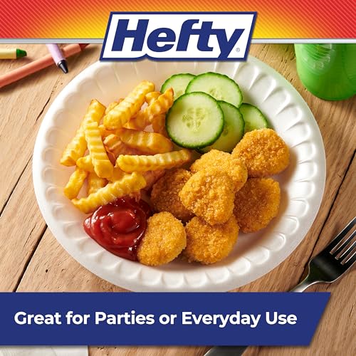 Hefty 9-Inch Soak Proof Disposable Foam Plates - 45 Pack