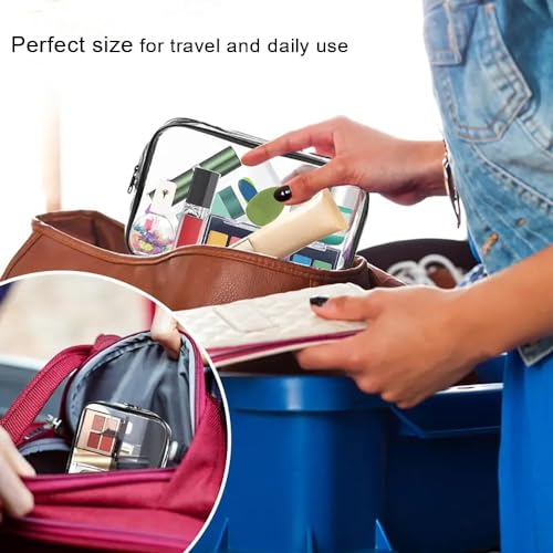 NaYiissi Clear Travel Toiletry Bag TSA Approved Quart Size Makeup Bag