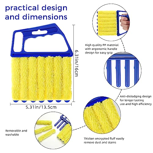 EVEPRUS 4-Pack Blind Cleaner Duster Tool with 7 Fingers Design