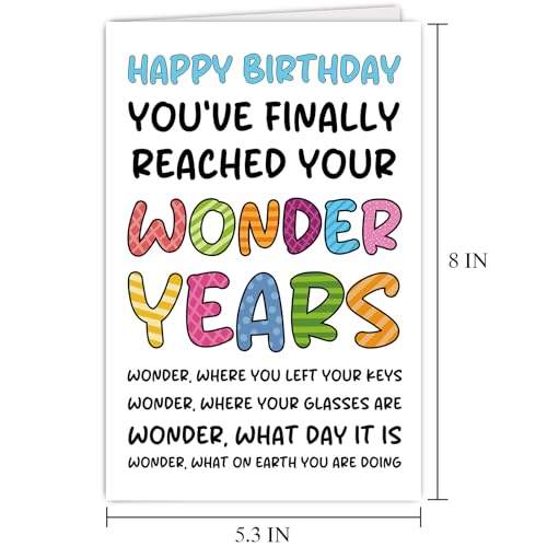 Funny Old Age Birthday Card for Milestone Birthdays - 50th to 90th