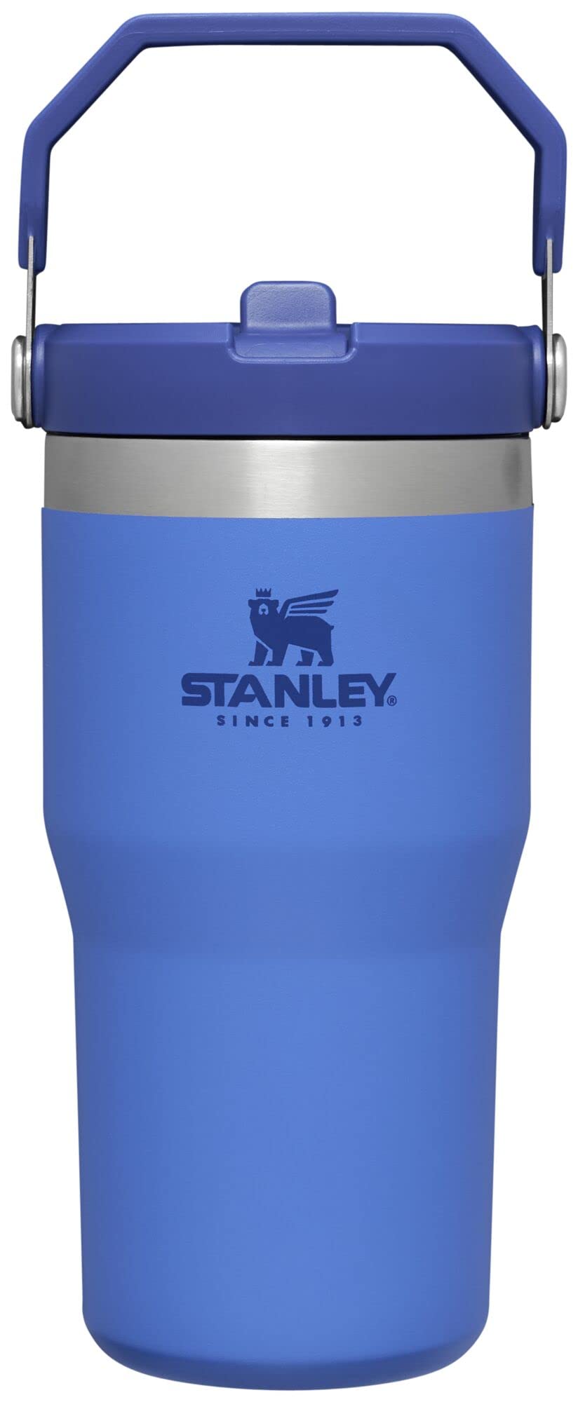 Stanley IceFlow Flip Straw Tumbler with Handle 20 oz | Twist On Lid and Flip Up Straw | Leak Resistant Water Bottle | Insulated Stainless Steel |BPA-Free | Iris