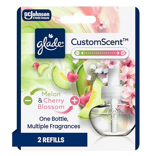 Glade PlugIns Refills with CustomScent Technology - Melon & Cherry Blossom, 2 Pack, 1.34 Fl Oz