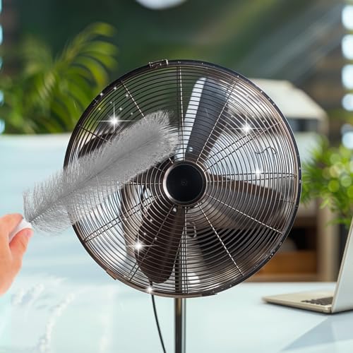 Yuanchu Gray 2-Pack Bendable Fan & Vent Cleaning Brushes Microfiber Dusters