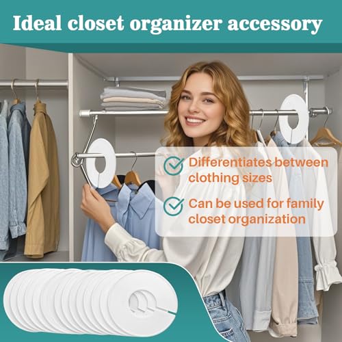Sukh 30-Pack Baby Closet Dividers - White Plastic Organizers