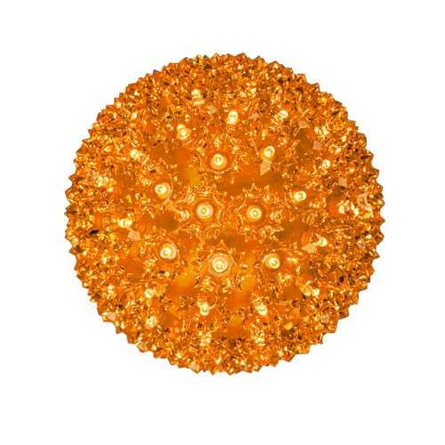 Orange LED Starlight Sphere Ornament - 7.5 Inch 100 Lights - Holiday Decor