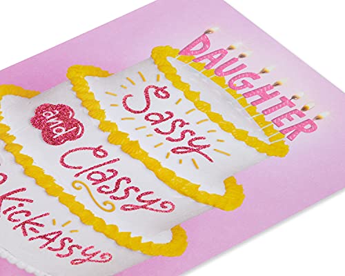 Sassy and Classy Birthday Card for Daughter with Glitter