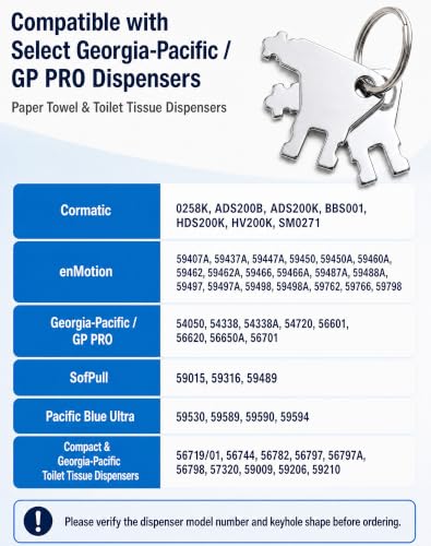 50504-2PACK Replacement Keys for Georgia-Pacific, Cormatic & enMotion Dispensers
