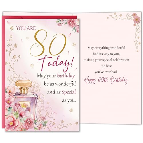 80th Birthday Card for Mom, Wife, Sister - Cherished Gift