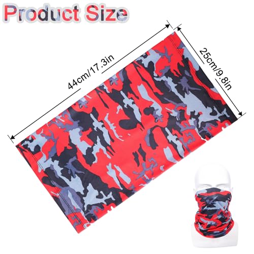 8 Pack Neck Gaiter Balaclava Gator Bandana Face Mask Cooling UV Protection Face Cover Neck Scarf for Men Women