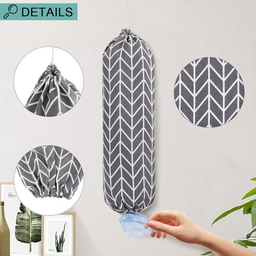 Plastic Grocery Bag Dispenser Holder with Corn Pattern, Wall Mount, Reusable