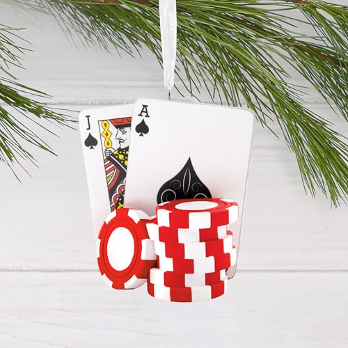 Poker Chips and Cards Christmas Ornament - Holiday Hobby Gift