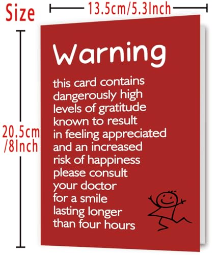 Funny Thank You Card LD330 - Humorous Appreciation Greeting Card