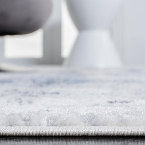 SAFAVIEH Amelia 700 Collection Accent Rug - 2'2" x 4', Grey & Light Blue, Contemporary Design, Stain Resistant, Ideal for High Traffic Areas in Hallway, Bathroom & Home Office (ALA777G-24)