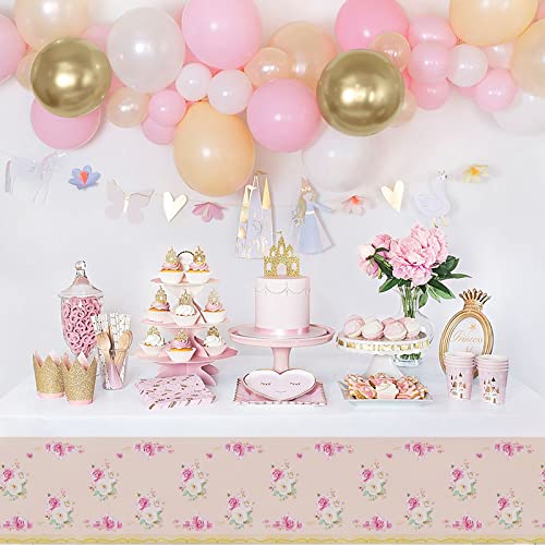 Floral Tablecloths for Tea Parties - 3 Pack Rectangular Covers