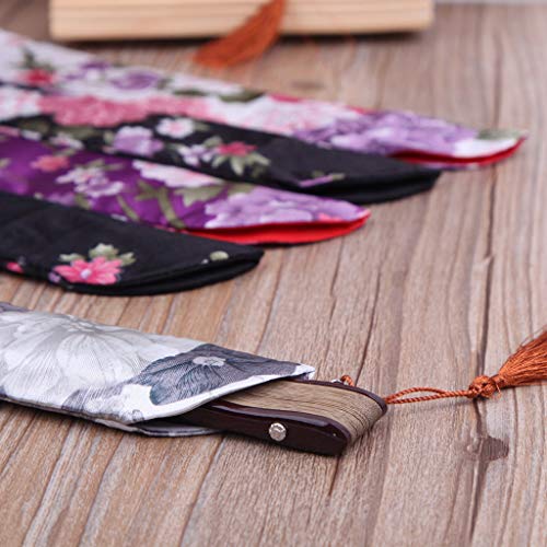 Gray Folding Hand Fan Bag Holder Protector - Elegant Cloth Case for Fans