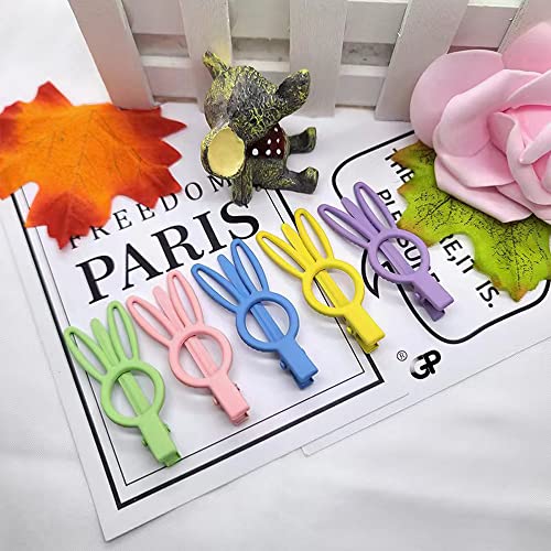 DonLeeving 12 PCS Matte Rabbit Hair Clips Non-Slip Duckbill Barrettes