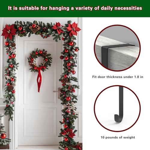 15 Inch Wreath Hanger for Indoor/Outdoor Decor - Steel Hook