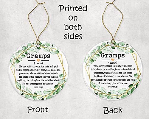 Gramps Noun Christmas Ceramic Ornament - Double-Sided Keepsake Gift
