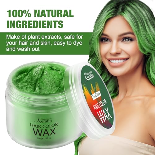 Magic Master Keratin Temporary Hair Color Wax Emerald Green 3.4 Fl Oz