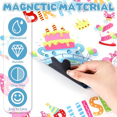 Birthday Cruise Magnets - 16 Pack Cute Magnetic Stickers for Party Decor