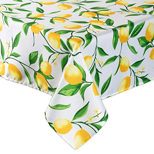 DII Lemon Bliss Outdoor Tabletop, Collection Stain Resistant & Waterproof, 60x120 w/Zipper