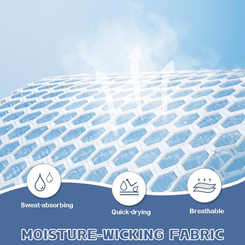 2 Pack Cooling Skull Caps for Men Women - Sweat Wicking Stretchy Cycling Caps, Sports Running Hats, Helmet Liner