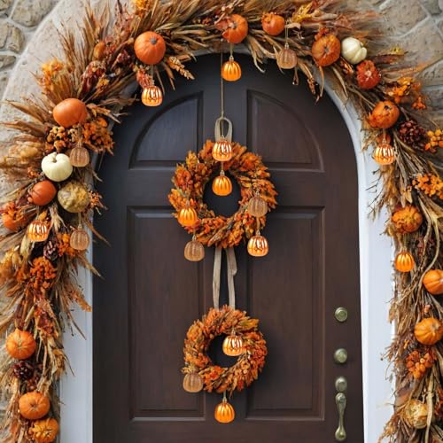 12 Pcs Mini Pumpkin Hanging Ornaments, 2.36" Fall Autumn Tree Decorations