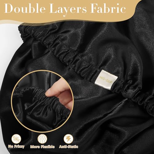 Satin Silk Hair Sleep Bonnet for Women Anti Frizz Night Cap