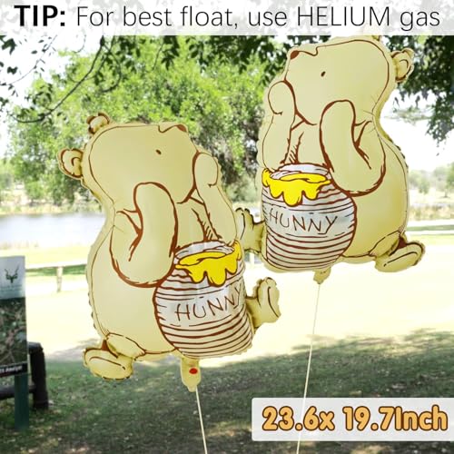 Vintage Winnie Bear Balloon Kit - 38-Piece Set for Baby Shower & Birthday