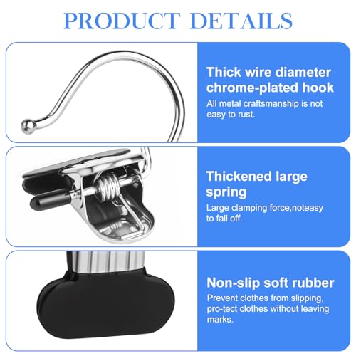 25-Piece Stainless Steel Laundry Hook Hangers with Clips