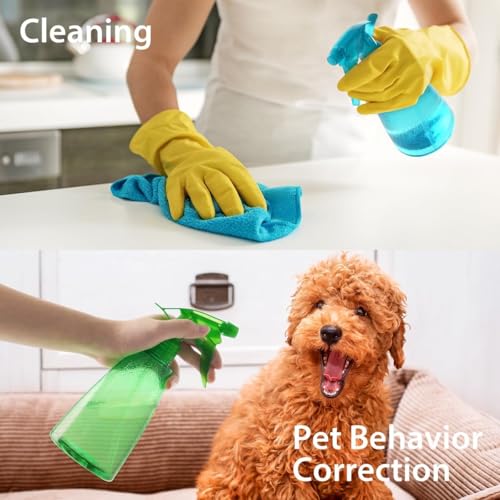 UrbAmerican 16.9 oz Adjustable Spray Bottle - BPA-Free PET Plastic Leak-Proof Blue Mister for Cleaning, Plants and Hair