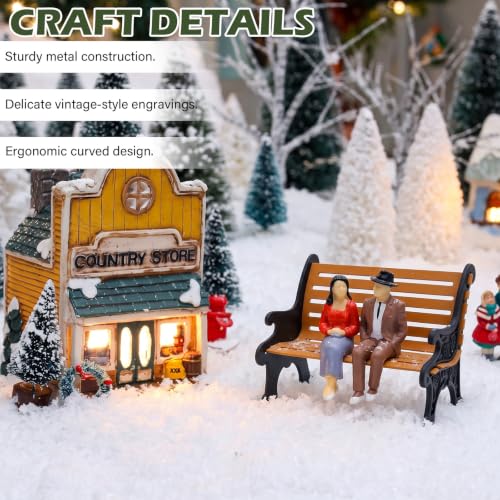 Mini Wrought Iron Park Bench for Department 56 Christmas Village - Variation 2