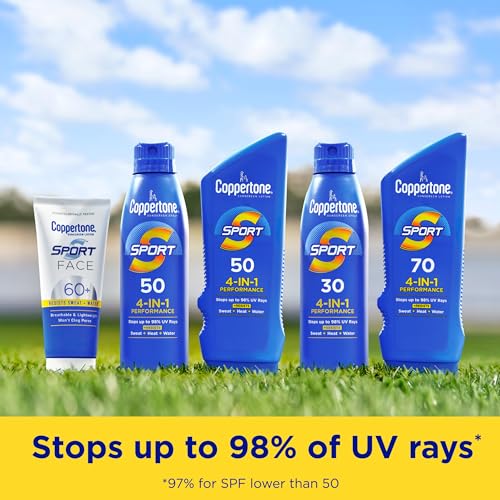 Coppertone Sport Sunscreen Lotion SPF 50, 3 Fl Oz Travel Size