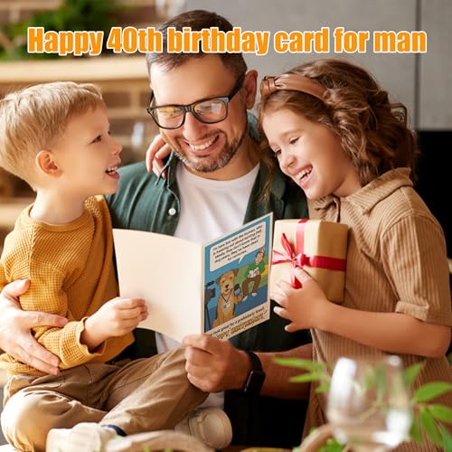 Funny 40th Birthday Card from Dog - Pet Years Joke Design
