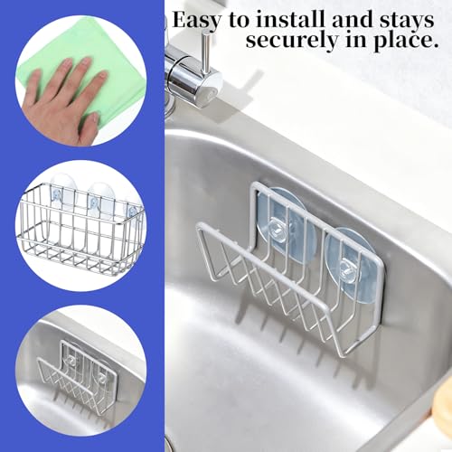 Suction Cup Sponge Holder Replacement Set - 8 Pcs, 2 & 2.5 Inch