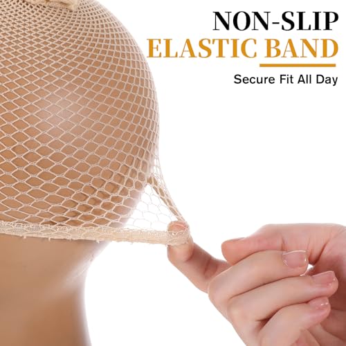 10 Pcs Mesh Wig Caps Stretchy Polyester Weaving Hair Nets