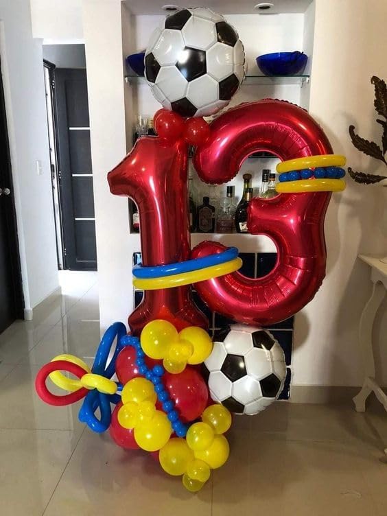 Red Number 1 Balloon - 40 Inch Shiny Red Birthday Decoration for Baby Boy/Girl First Birthday