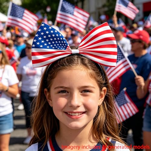 American Flag Patriotic Headband for 4th of July & Memorial Day