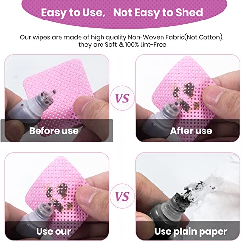 BELOOSYE 540 PCS Lint Free Nail Wipes and Eyelash Extension Glue Wipes