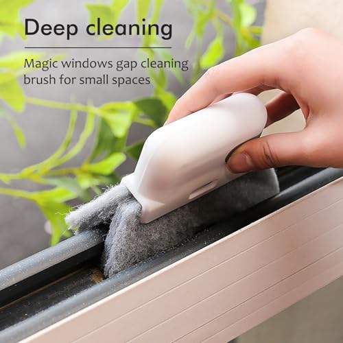 Koishu 3-in-1 Window Cleaning Brush Kit for Small Spaces