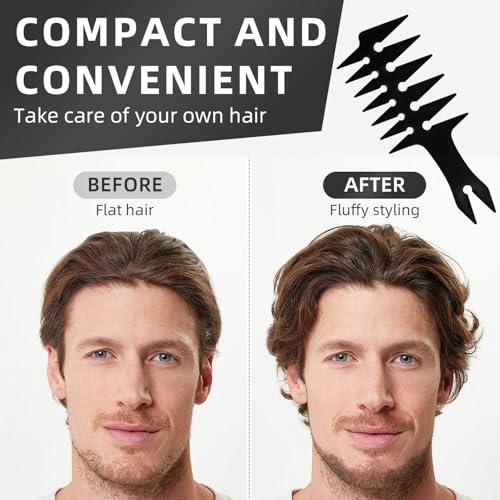 OLLBIT Retro Double Sided Hair Comb for Men - Wide & Fine Teeth ABS
