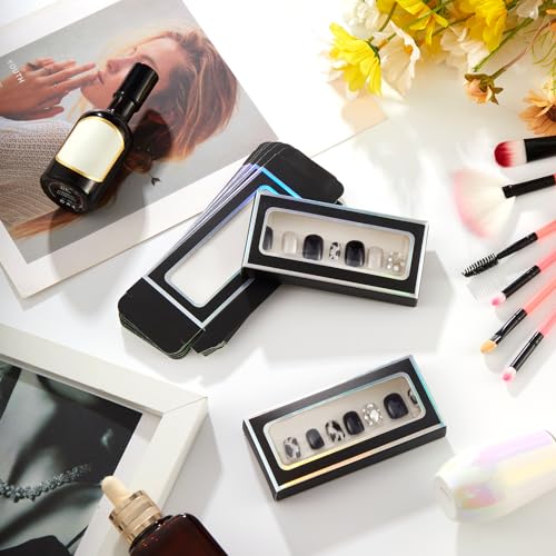 Crtiin 60 Pcs Nail & Eyelash Packaging Set with Double Sided Tape