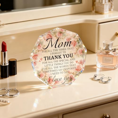 Acrylic Plaque Gift for Mom from Daughter - Meaningful Birthday Present