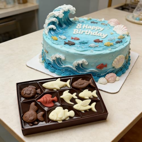 Ocean Sea Animal Silicone Molds - 2 Pack Marine Life Candy Molds